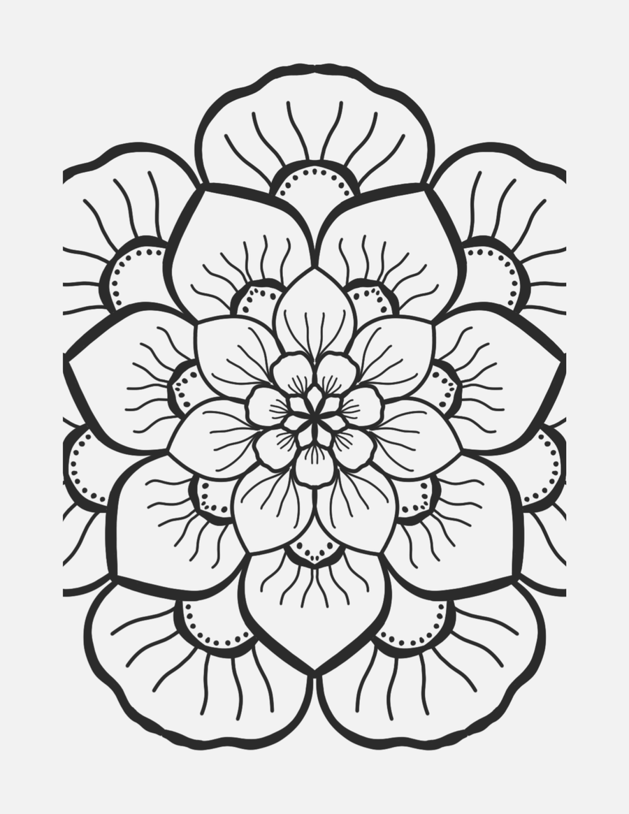 Blooming Mandalas | Floral Mandala Coloring Book
