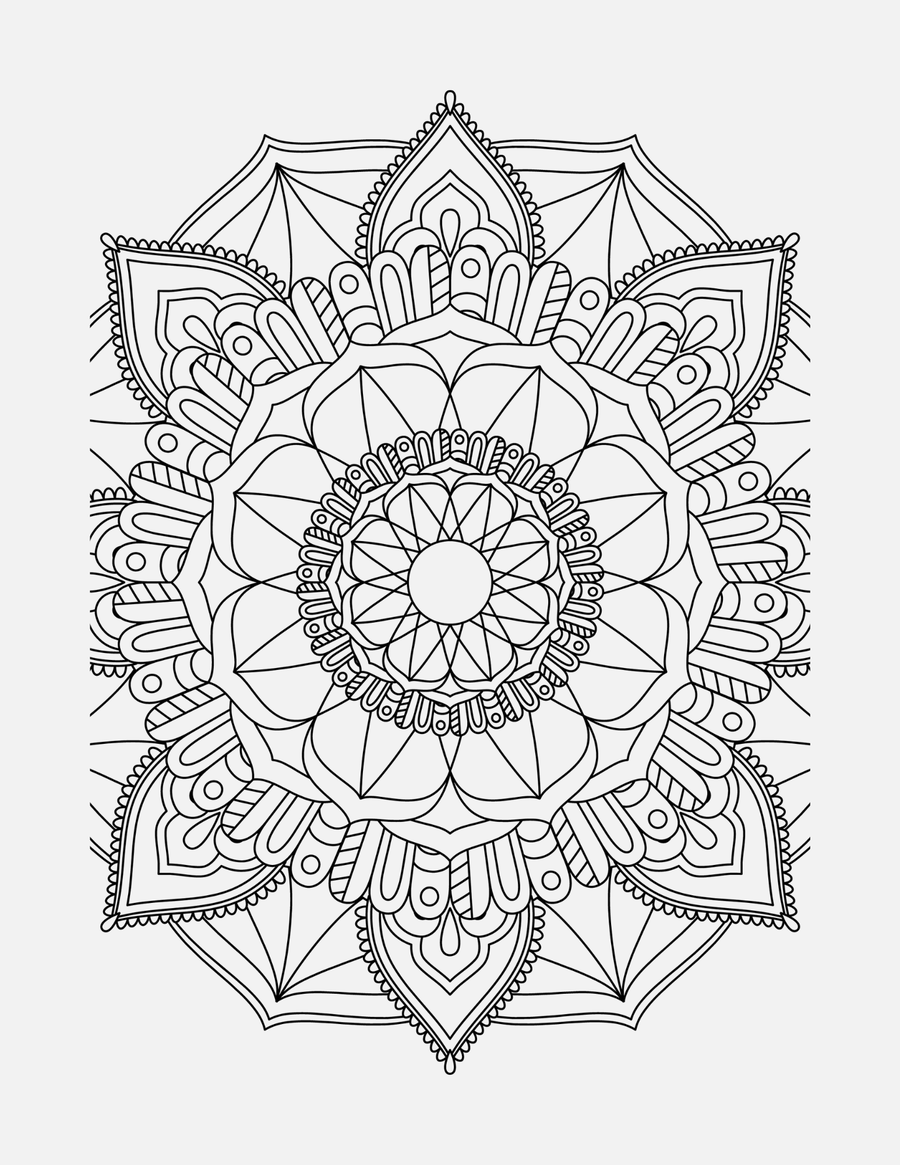 Blooming Mandalas | Floral Mandala Coloring Book
