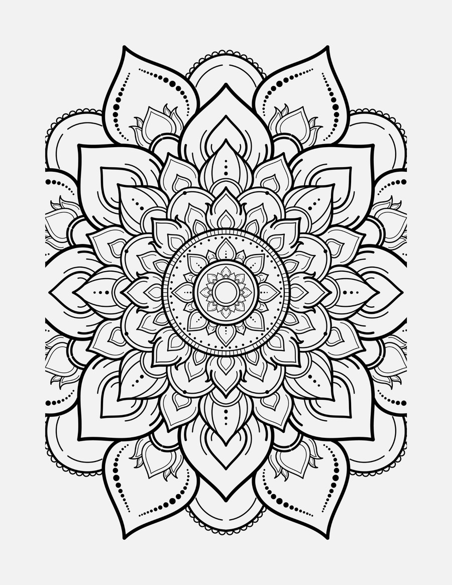 Blooming Mandalas | Floral Mandala Coloring Book