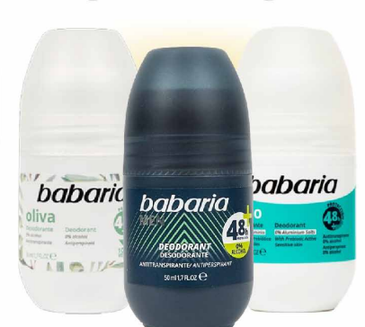 مزيل عرق رول اون باباريا (تشكيلة متنوعة 50 مل) - Babaria Roll-On Deodorant 50ml