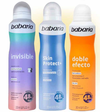 بخاخ مزيل عرق نسائي باباريا (حماية 48 ساعة - أنواع متنوعة - 200 مل) - Babaria Deodorant Spray 200ml