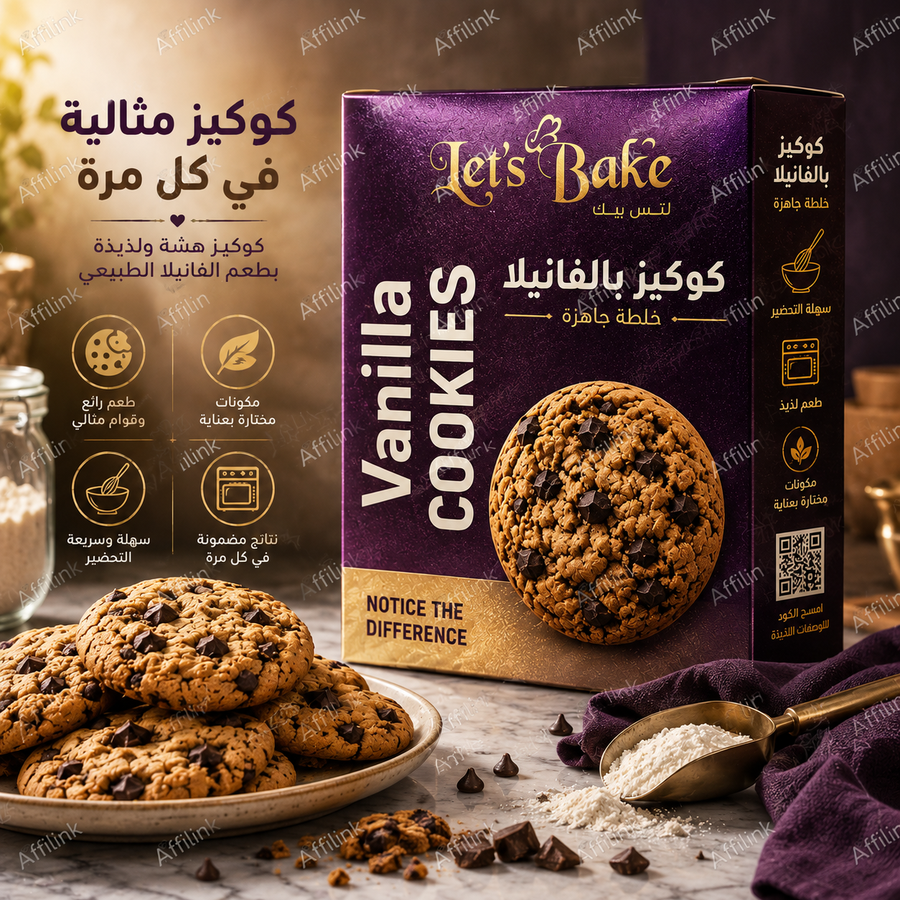 خلطة كوكيز الفانيلا الجاهزة