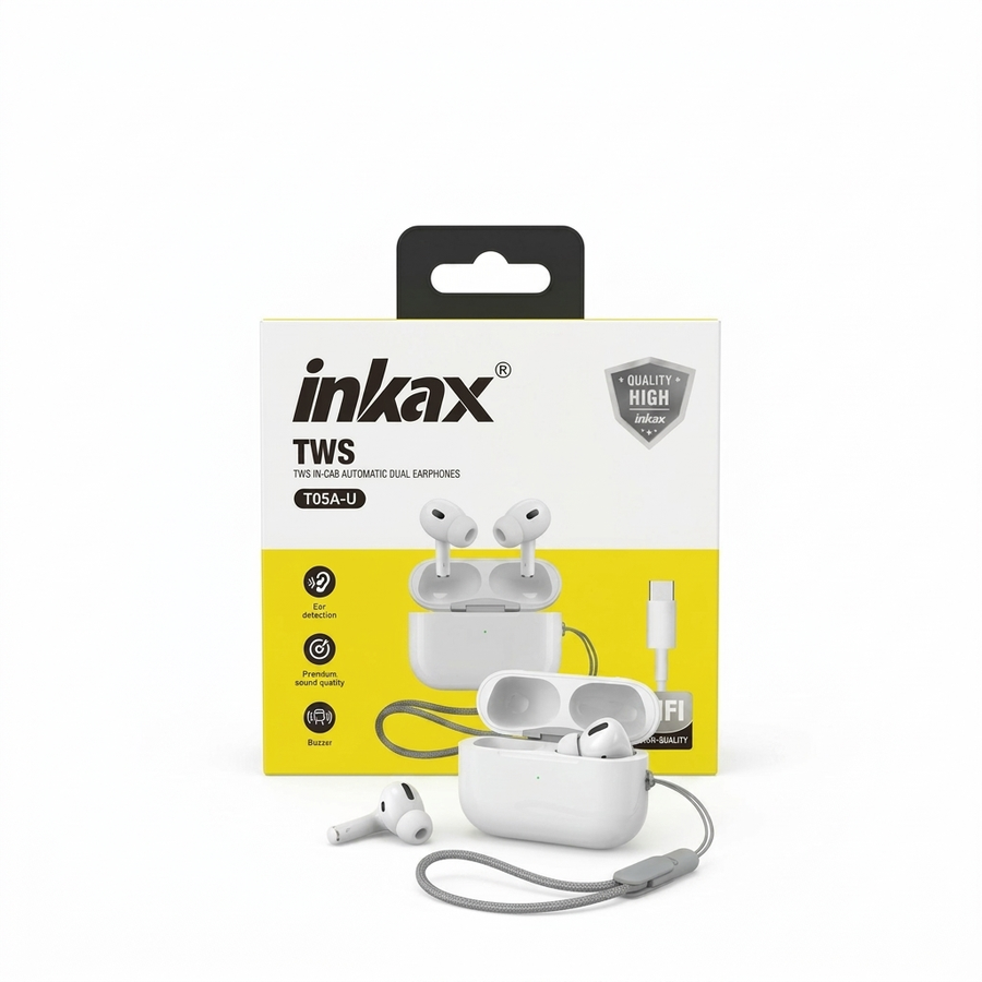 سماعة Inkax T05 ANC - عزل ضوضاء ومستشعر ذكي