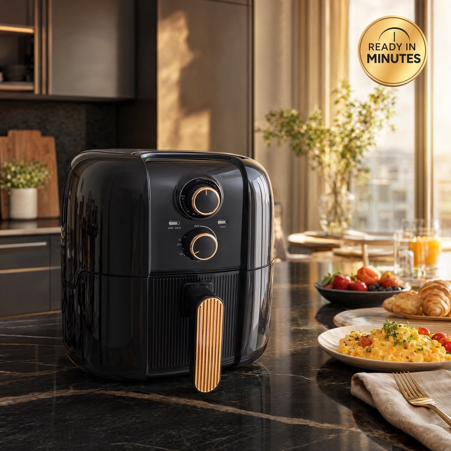 قلاية هوائية Bear سعة 8 لتر بتحكم في الحرارة والمؤقت – GM-998B