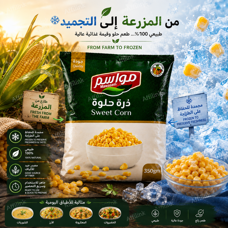 ذرة حلوة مجمدة – مواسم 350 جم