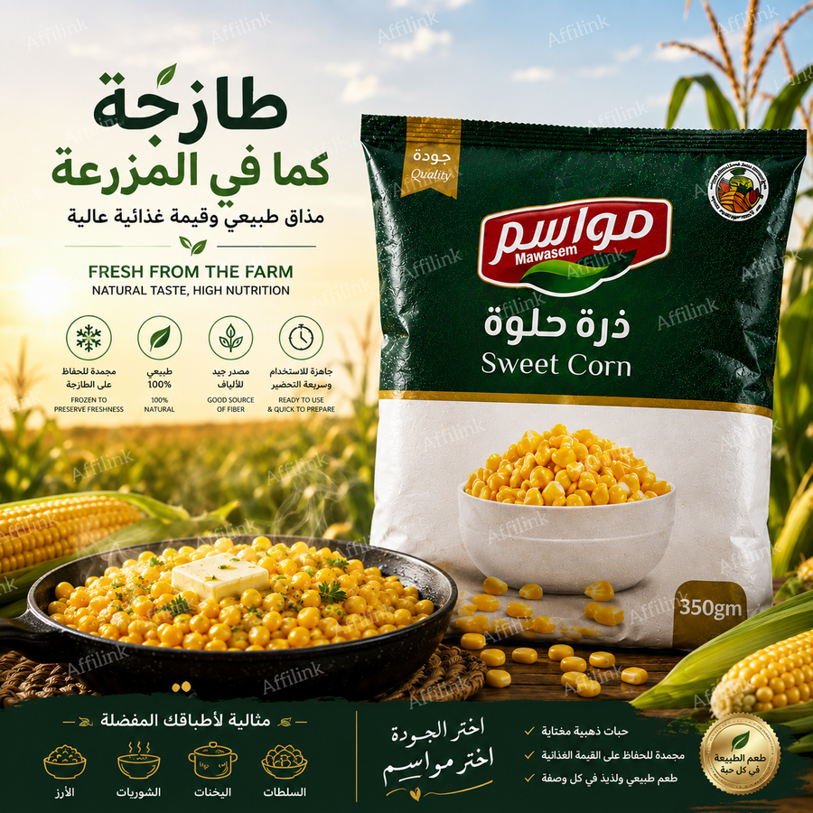 ذرة حلوة مجمدة – مواسم 350 جم