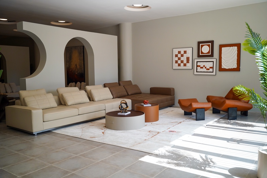 صالون جلد ايطالي MINOTTI