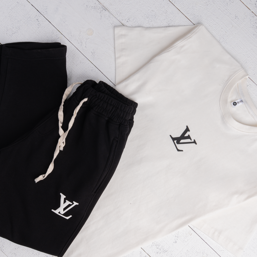 ترينج LV أوفر سايز Raa19 | قطن صيفي للجنسين