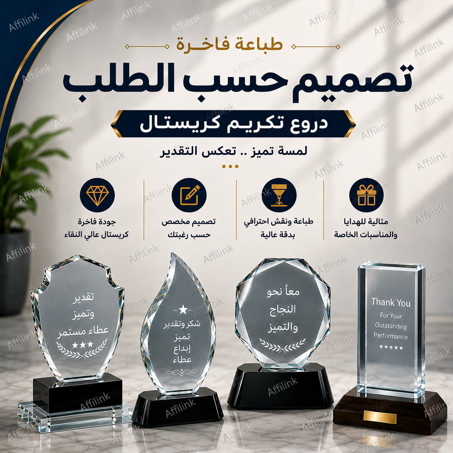 درع تكريم كريستال