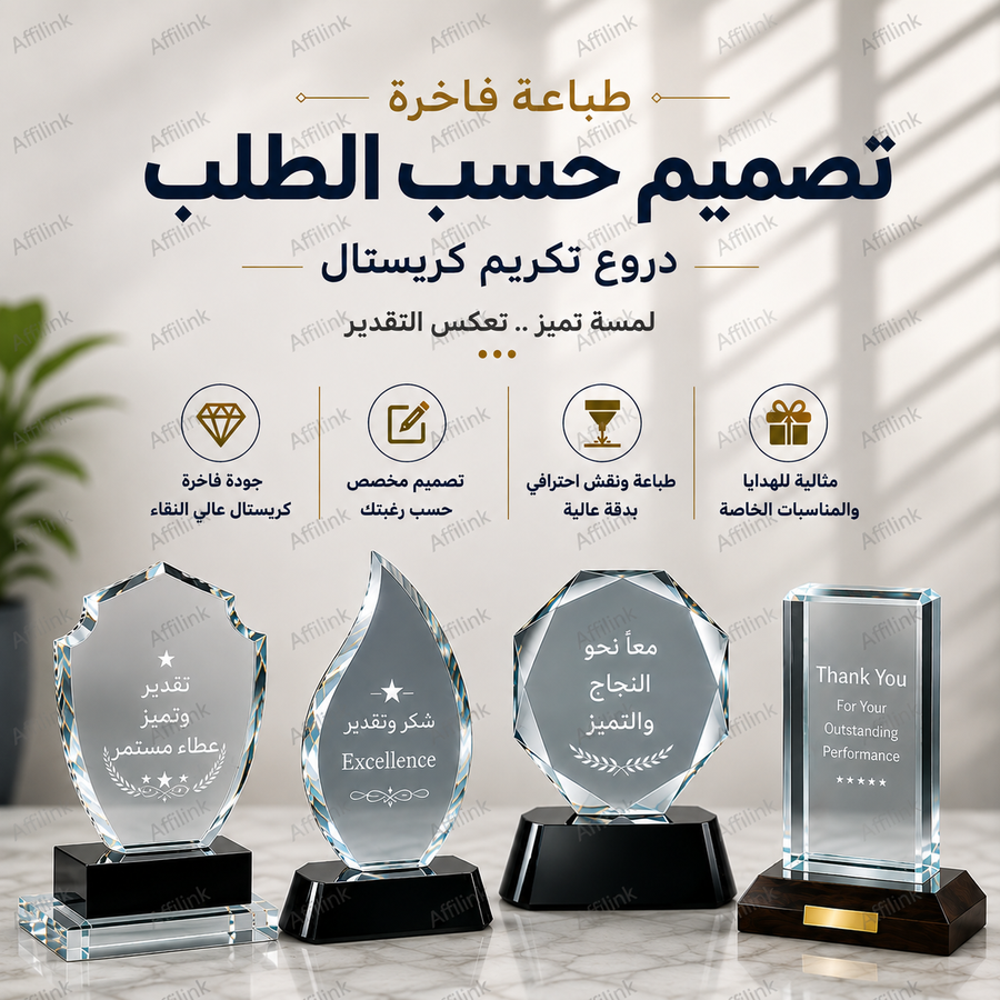 درع تكريم كريستال