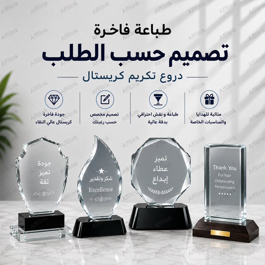 درع تكريم كريستال