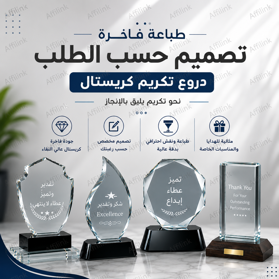 درع تكريم كريستال