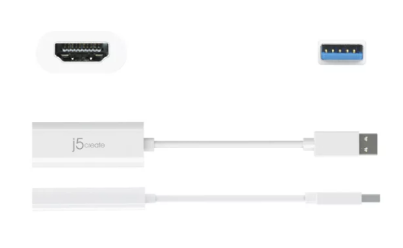 j5create JUA254 USB 3.0 to HDMI Multi-Monitor Adapter – Full HD 1080p External Display for Windows