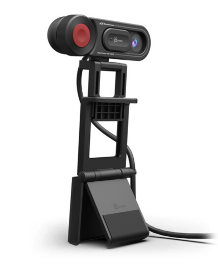 j5create JVU250 Full HD Webcam – 1080p USB Camera with Built-in Microphone for Video Calls & Streaming