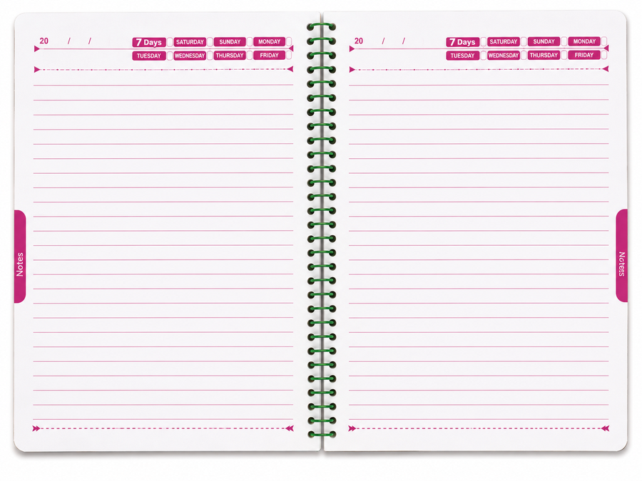 SOBHY A5 Spiral Notebook – 80 Ruled Sheets – Plastic Cover
