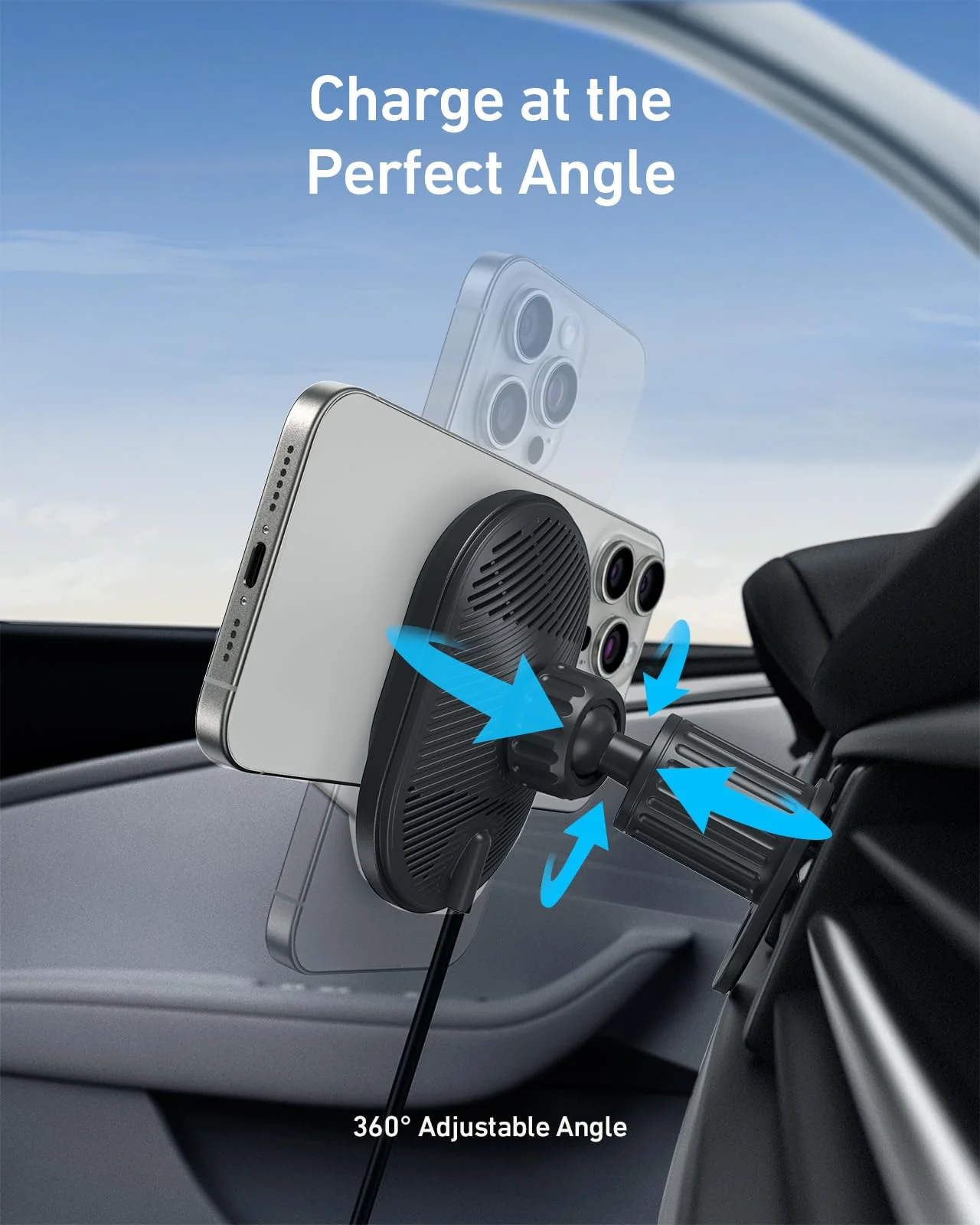 Anker MagGo Qi2 Car Charger | شاحن انكر مغناطيسي للسيارة