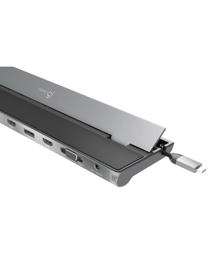 j5create JCD543 USB-C Triple Display Docking Station – Triple Monitor Hub with Dual 4K HDMI, DisplayPort, 100W PD & Gigabit Ethernet