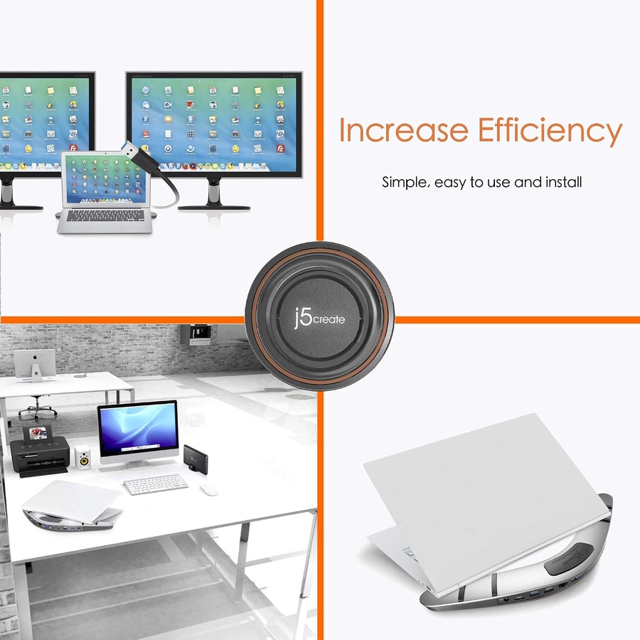 j5create JUD481 Boomerang Station Universal USB 3.0 Docking Station