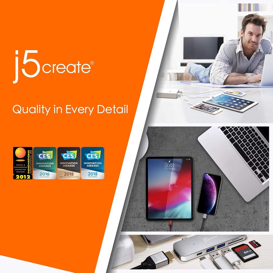 j5create JUD481 Boomerang Station Universal USB 3.0 Docking Station