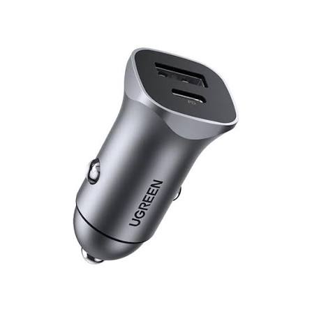 شاحن سيارة يوجرين بمنفذ USB-A و USB-C بقوة 30 واط -UGREEN CAR CHARGER USB-A / USB-C 30W (ضمان 24 شهر)
