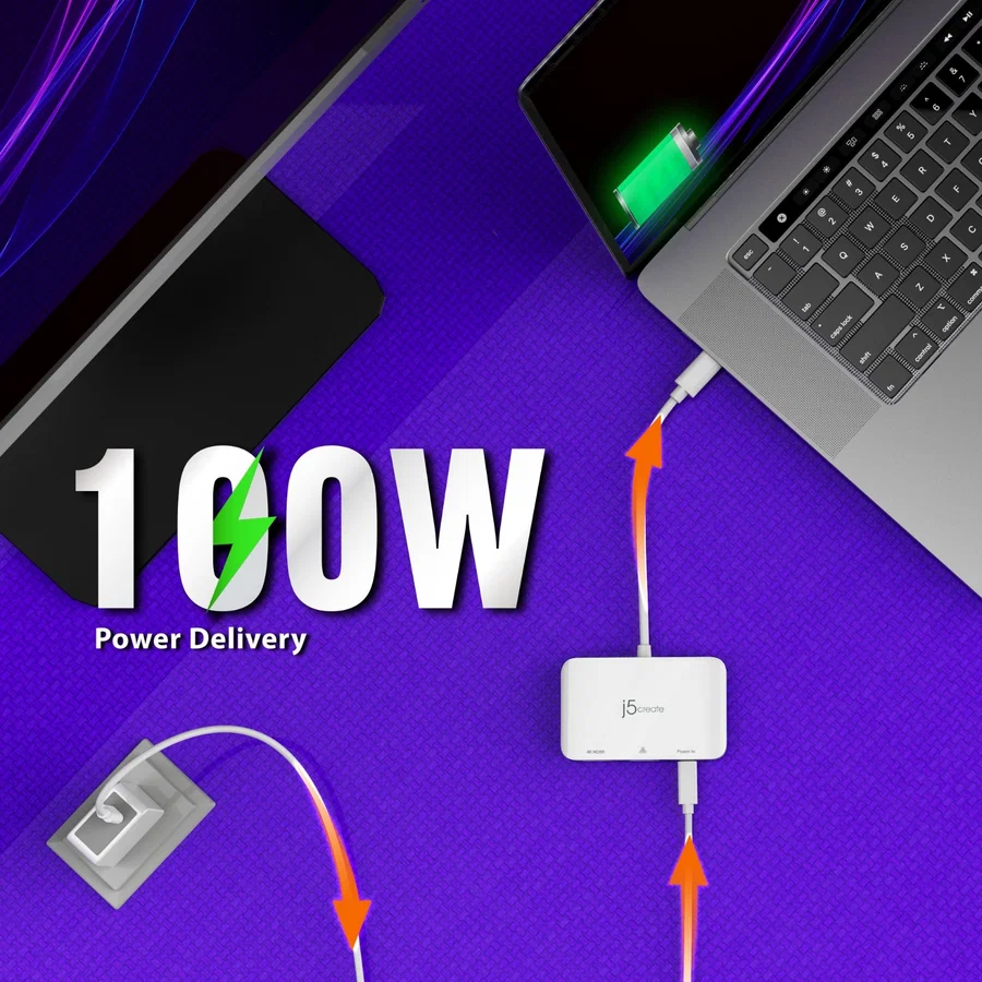 j5create JCA351 USB-C to 4K HDMI Ethernet Adapter