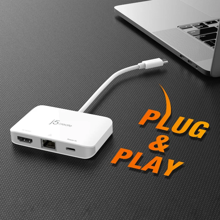 j5create JCA351 USB-C to 4K HDMI Ethernet Adapter