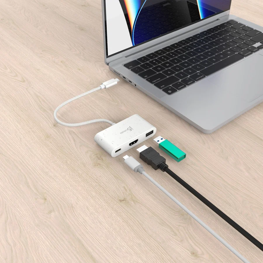 j5create JCA379EW USB-C to HDMI & USB Type-A with Power Delivery