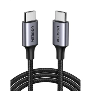 كابل يوجرين تايب سي إلى تايب سي 1 متر 60 واط -UGREEN USB-C to USB-C 1M -US261 60W (ضمان 24شهر)