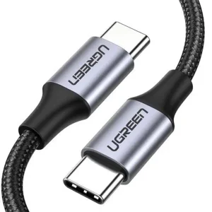 كابل يوجرين تايب سي إلى تايب سي 1 متر 60 واط -UGREEN USB-C to USB-C 1M -US261 60W (ضمان 24شهر)
