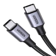 كابل يوجرين تايب سي إلى تايب سي 1 متر 60 واط -UGREEN USB-C to USB-C 1M -US261 60W (ضمان 24شهر)