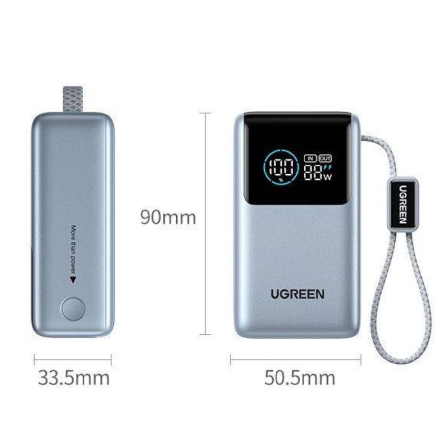 باور بانك يوجرين سعة 10000 ملي أمبير بقوة 55 واط -UGREEN POWER BANK FAST10000mah 55w PB727 (ضمان 24شهر)