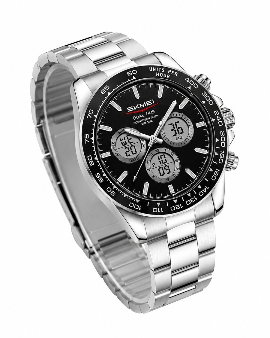 SKMEI Daytona Silver Stainless Steel