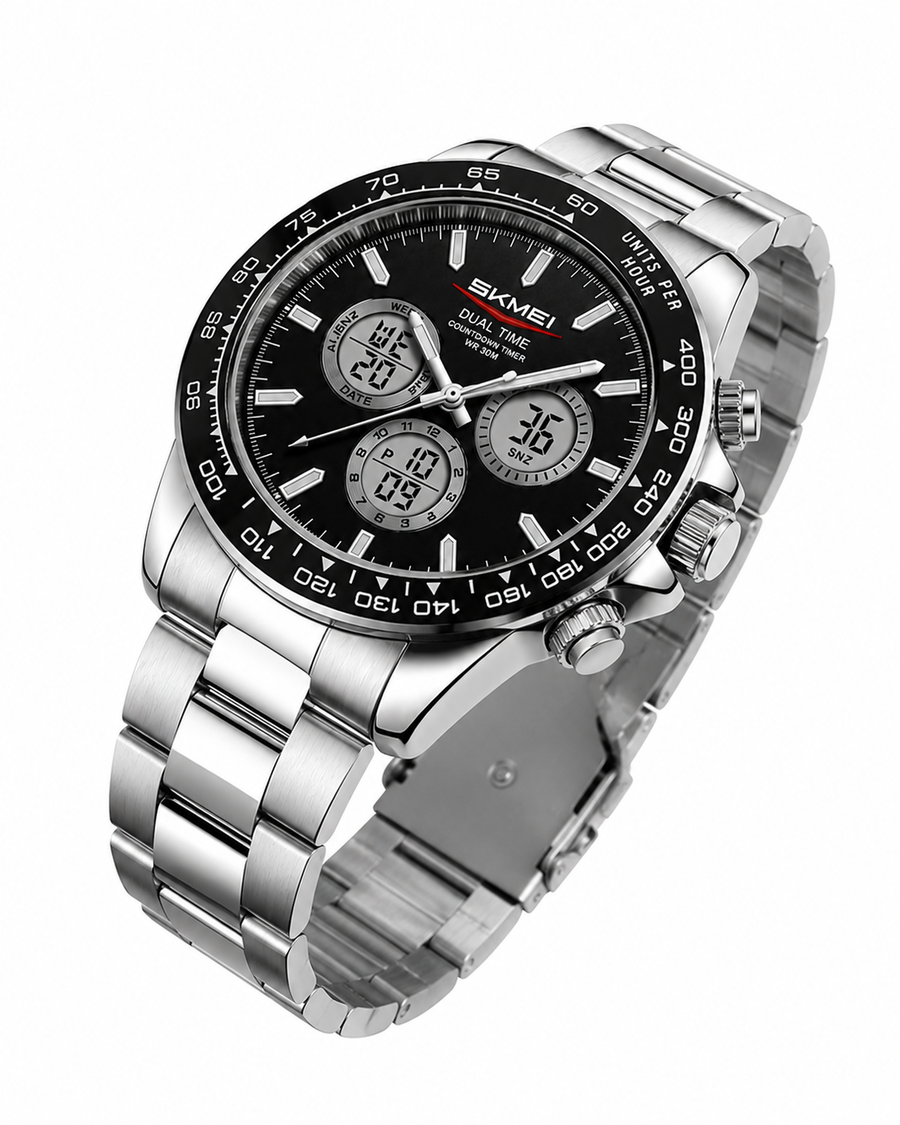 SKMEI Daytona Silver Stainless Steel