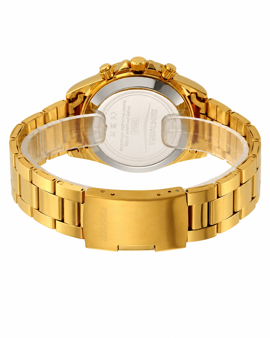 SKMEI Daytona Gold Stainless Steel
