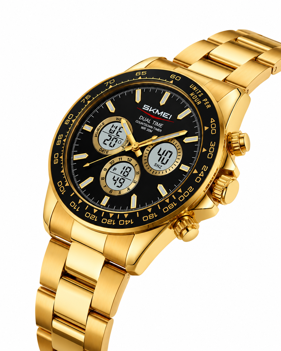 SKMEI Daytona Gold Stainless Steel