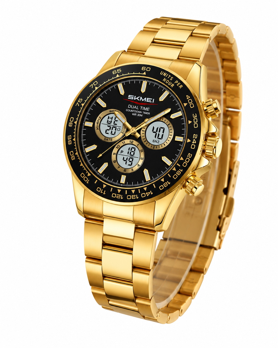 SKMEI Daytona Gold Stainless Steel
