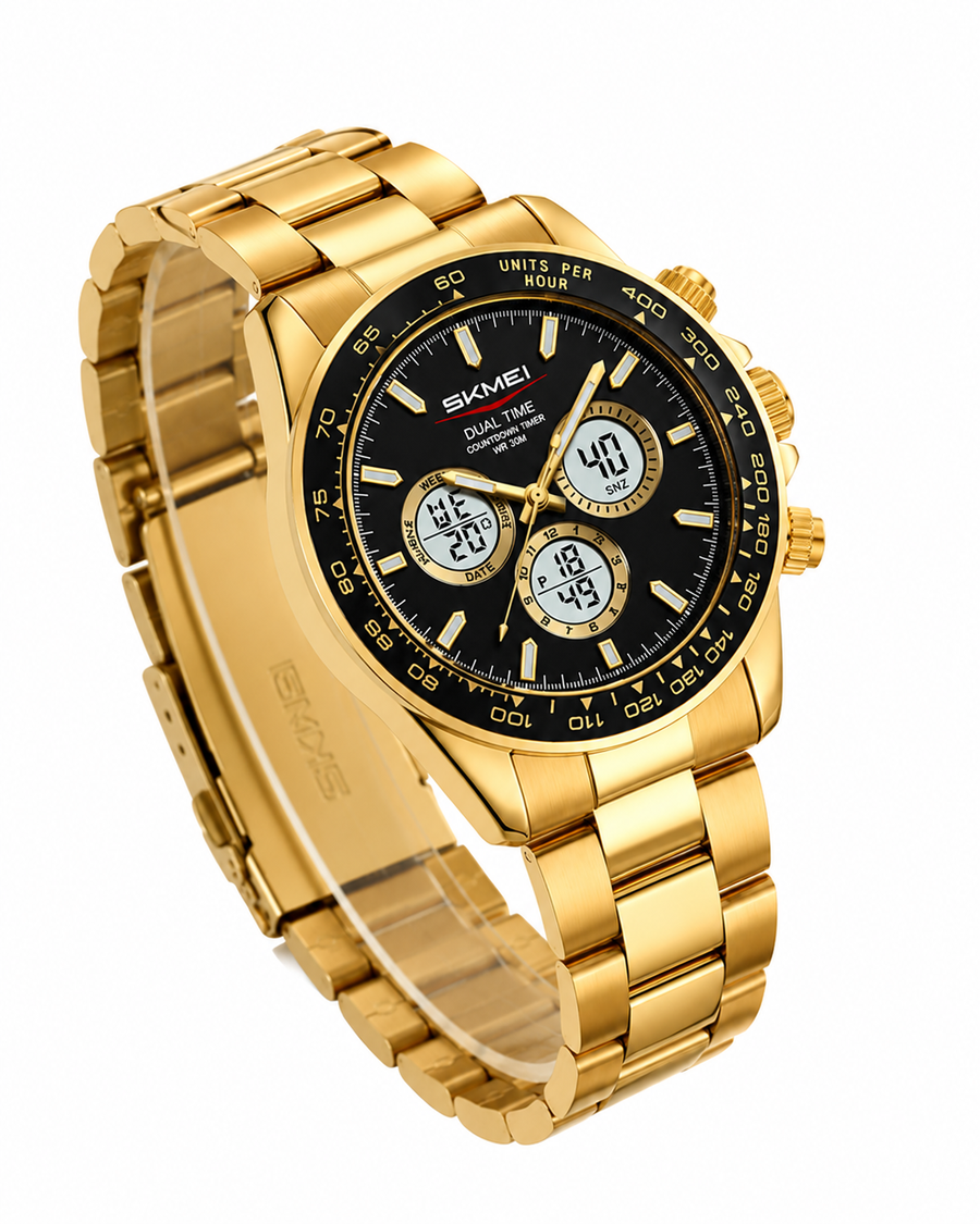 SKMEI Daytona Gold Stainless Steel