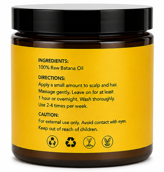 زيت باتانا الخام 100% للعناية بالشعر - Raw Batana Oil - 156.6 مل