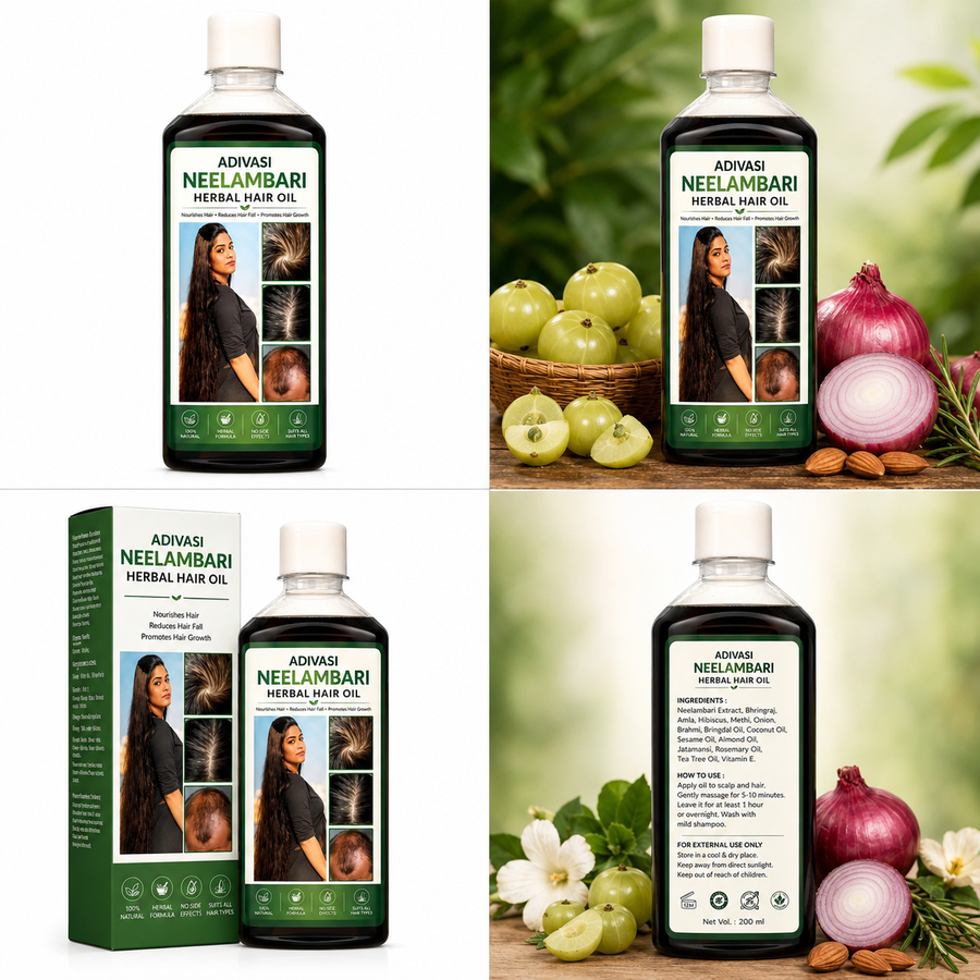 زيت الأعشاب لتغذية وتقوية الشعر - Herbal Hair Growth Oil