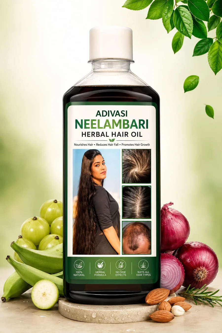 زيت الأعشاب لتغذية وتقوية الشعر - Herbal Hair Growth Oil