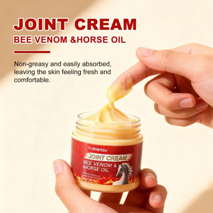 Yurhersu, Bee Venom and Horse Oil Joint Care Cream, 60 ml