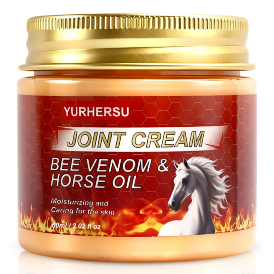 Yurhersu, Bee Venom and Horse Oil Joint Care Cream, 60 ml