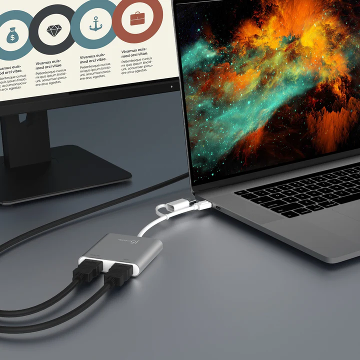 j5create JCA365 USB-C to Dual HDMI Multi-Monitor Adapter