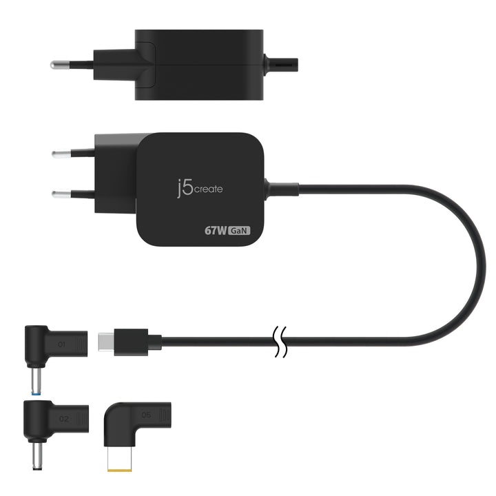 j5create JUP1565DCE3A 67W GaN USB-C PD Mini Charger