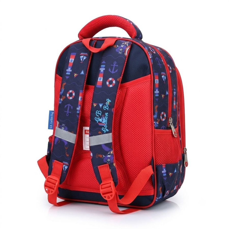 طقم شنطة مدرسة أطفالي ظهر "Golden Bag brand " قلاب 3 وشوش مقاس 14- 3 قطع| Demand & Beyond