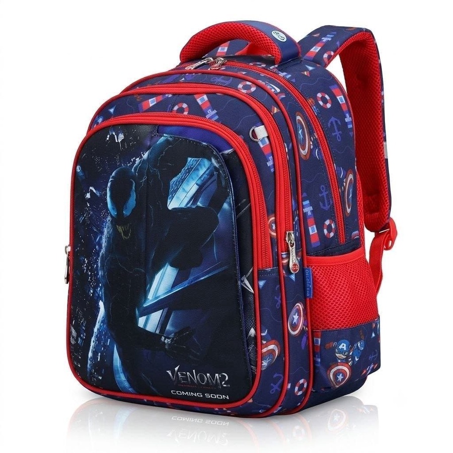 طقم شنطة مدرسة أطفالي ظهر "Golden Bag brand " قلاب 3 وشوش مقاس 14- 3 قطع| Demand & Beyond