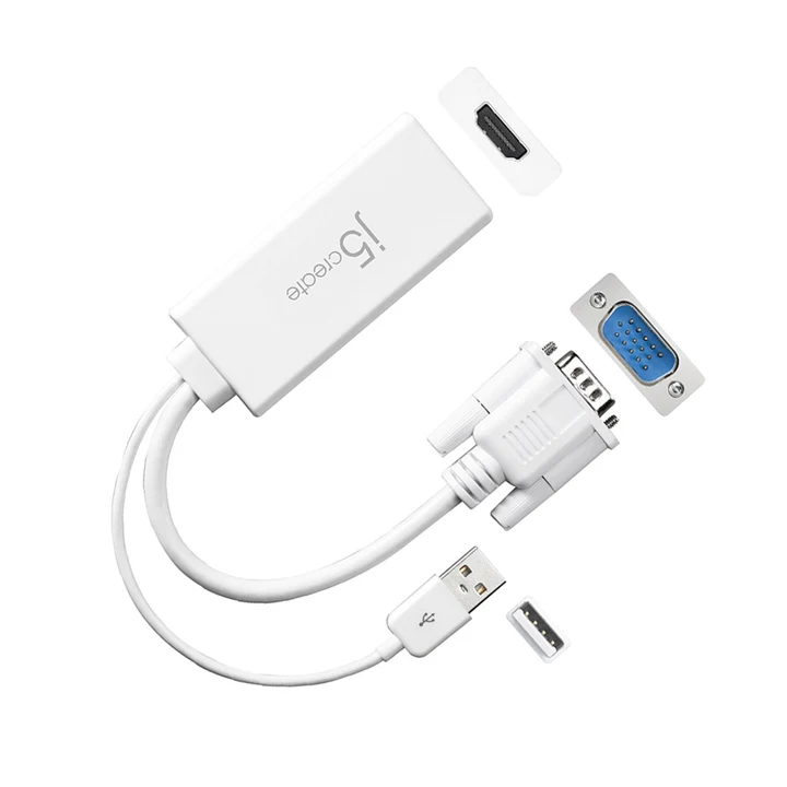 j5create JDA214 VGA to HDMI Video Audio Adapter