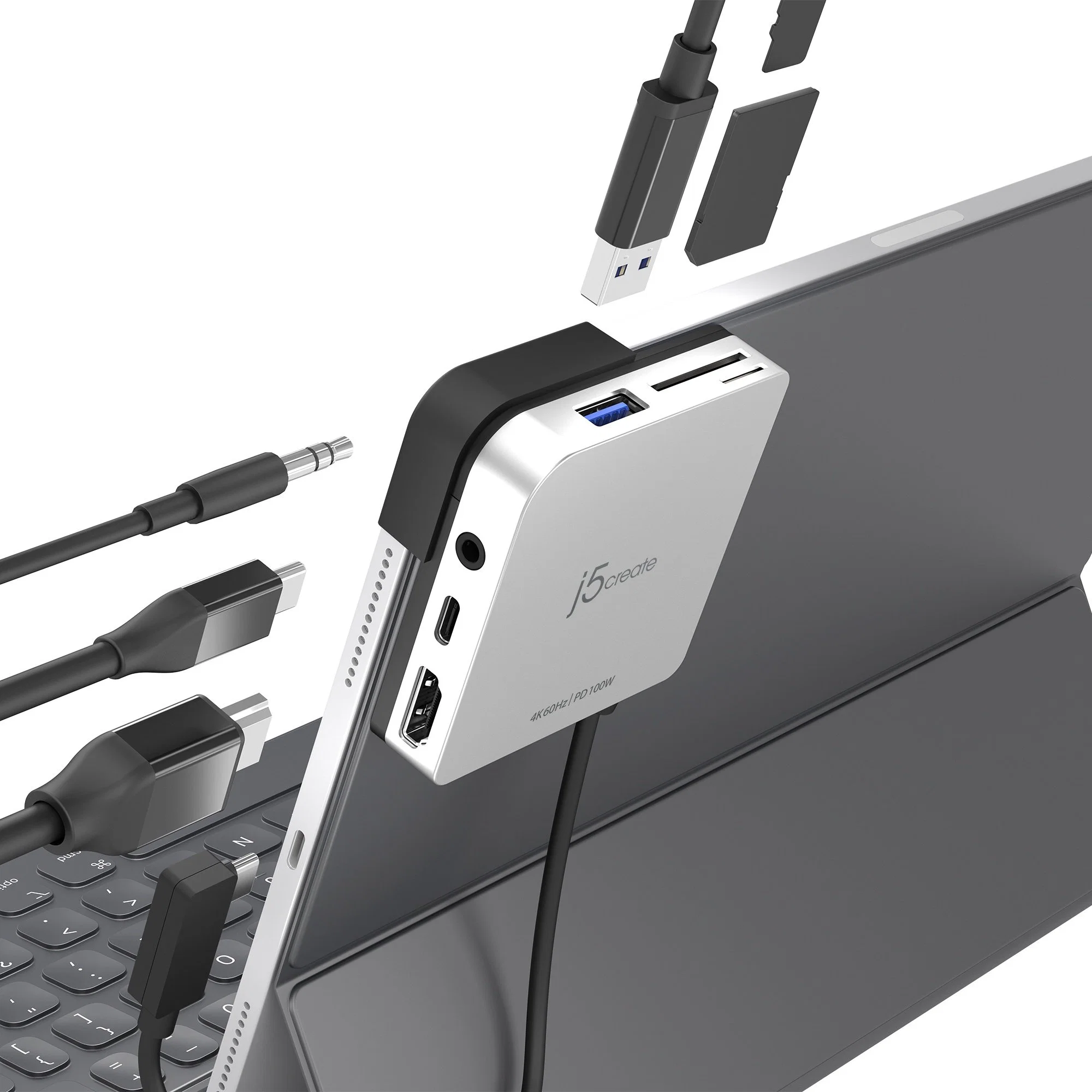 j5create JCD612 USB-C to 4K 60Hz HDMI Travel Dock for iPad Pro