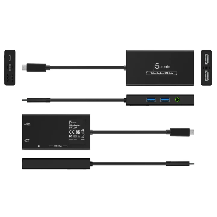 j5create JVA01 Video Capture USB Hub with HDMI Capture & USB-C Dock