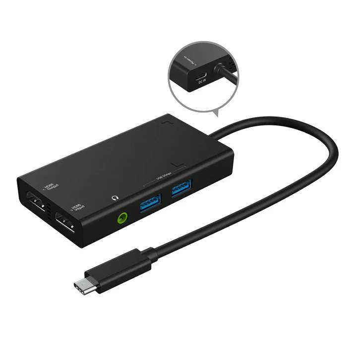 j5create JVA01 Video Capture USB Hub with HDMI Capture & USB-C Dock